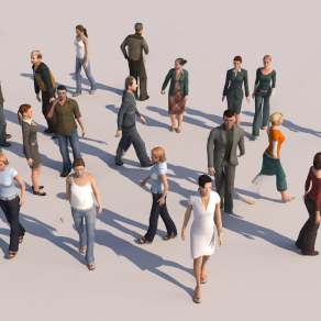 现代人物3D模型下载